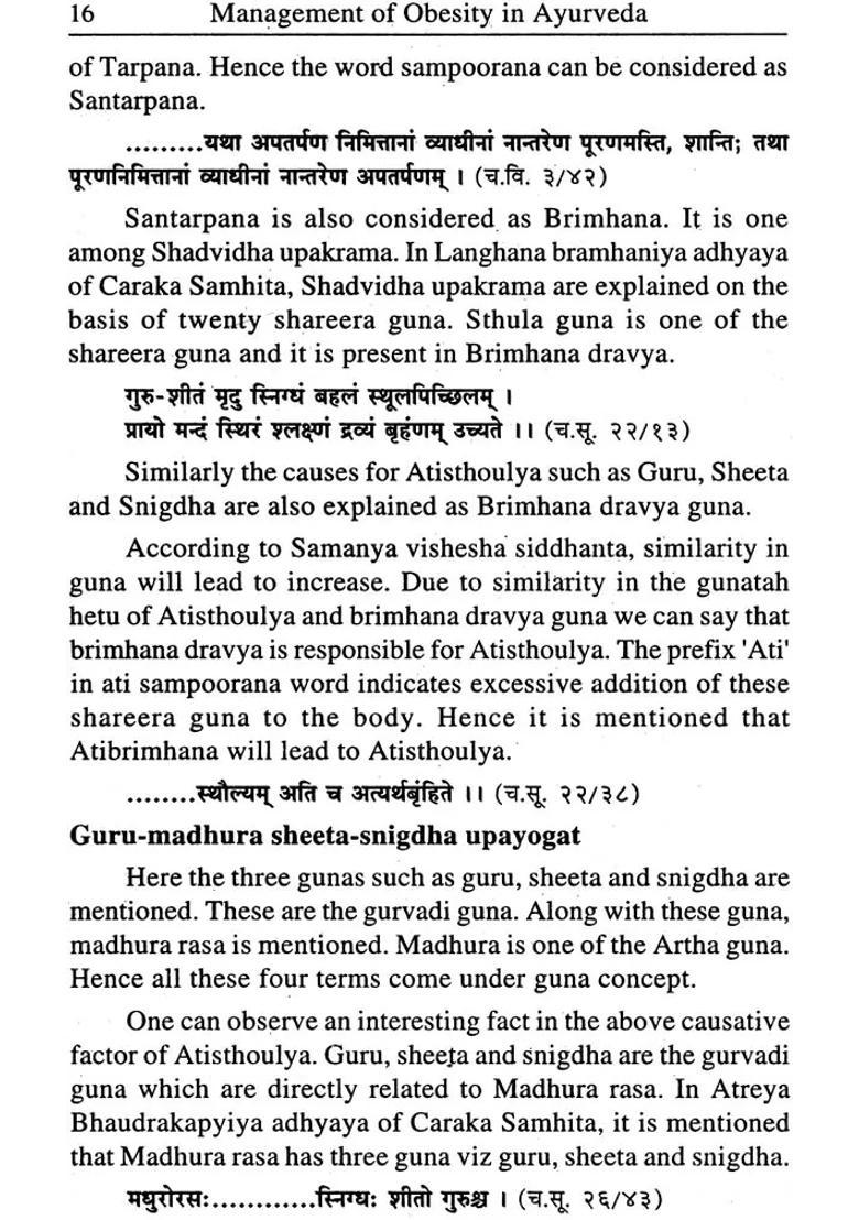 Management of Obesity in Ayurveda (Carakokta Sthoulya Chikitsa) - Indya