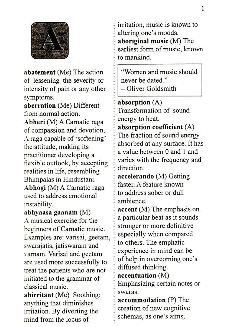 Dictionary of Music Therapy (With an Introduction to Raga and Therapeutic Regas) - Indya