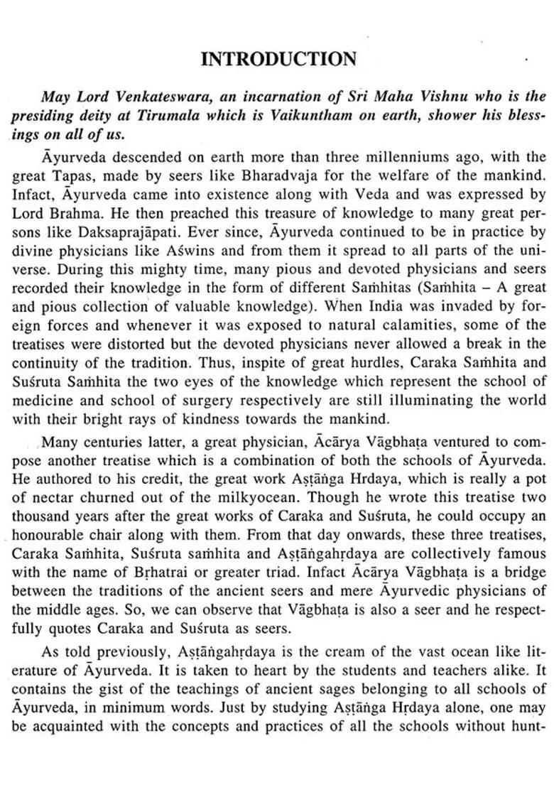 Astanga Hrdayam of Vagbhata (Volume - 1) - Indya