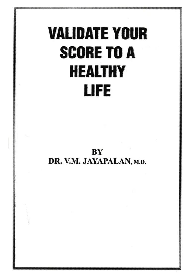Validate Your Score to A Healthy Life - Indya