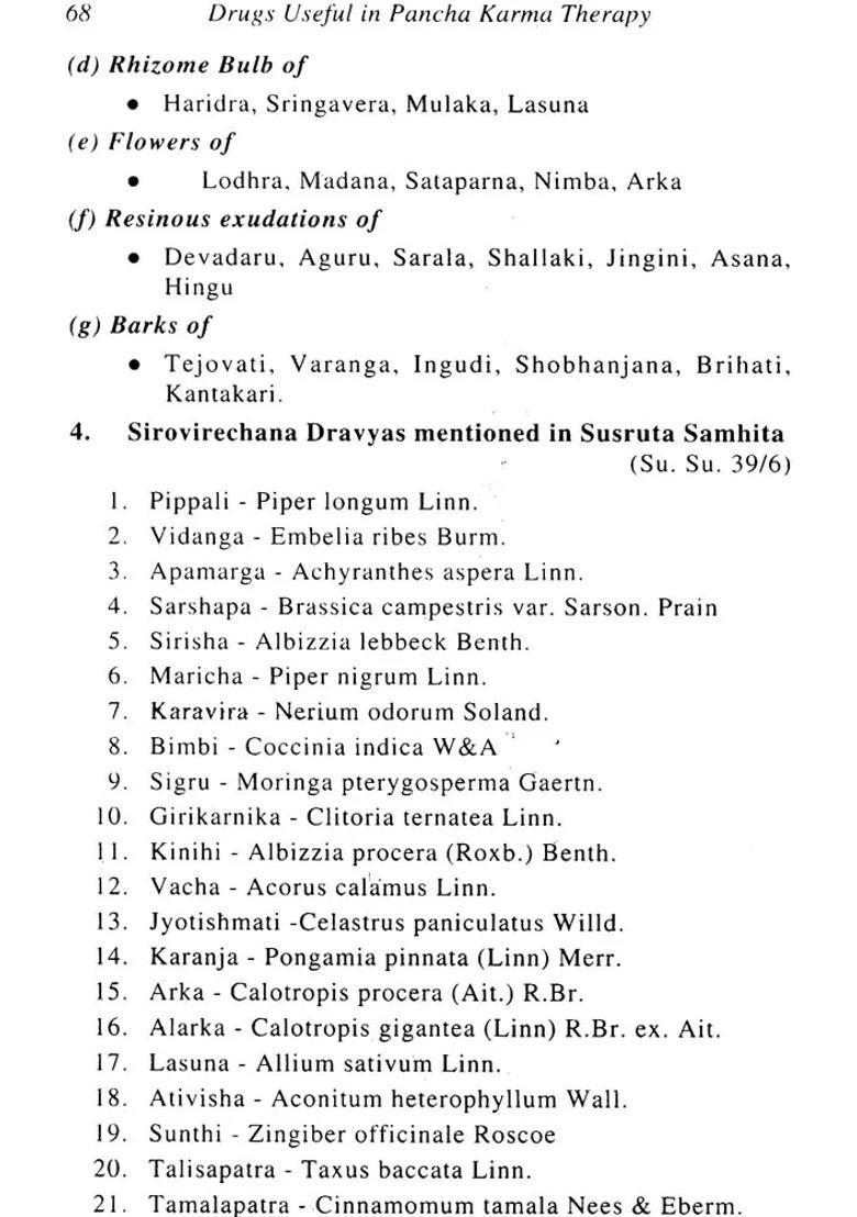 Drugs Useful in Pancha Karma Therapy - Indya