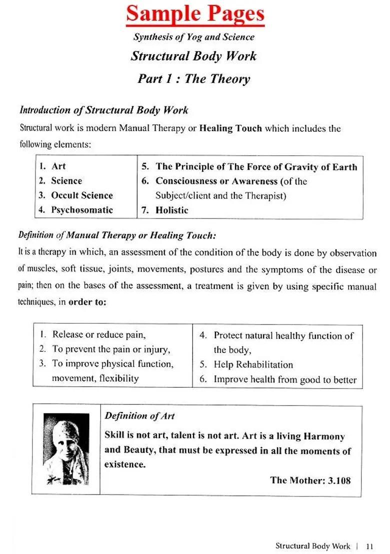 A Complete Guide for Structural Body Work - Manual Therapy (The Theory and Practice) - Indya