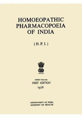 Homoeopathic Pharmacopoeia of India (PDH-58, Vol-III An Old and Rare Book)