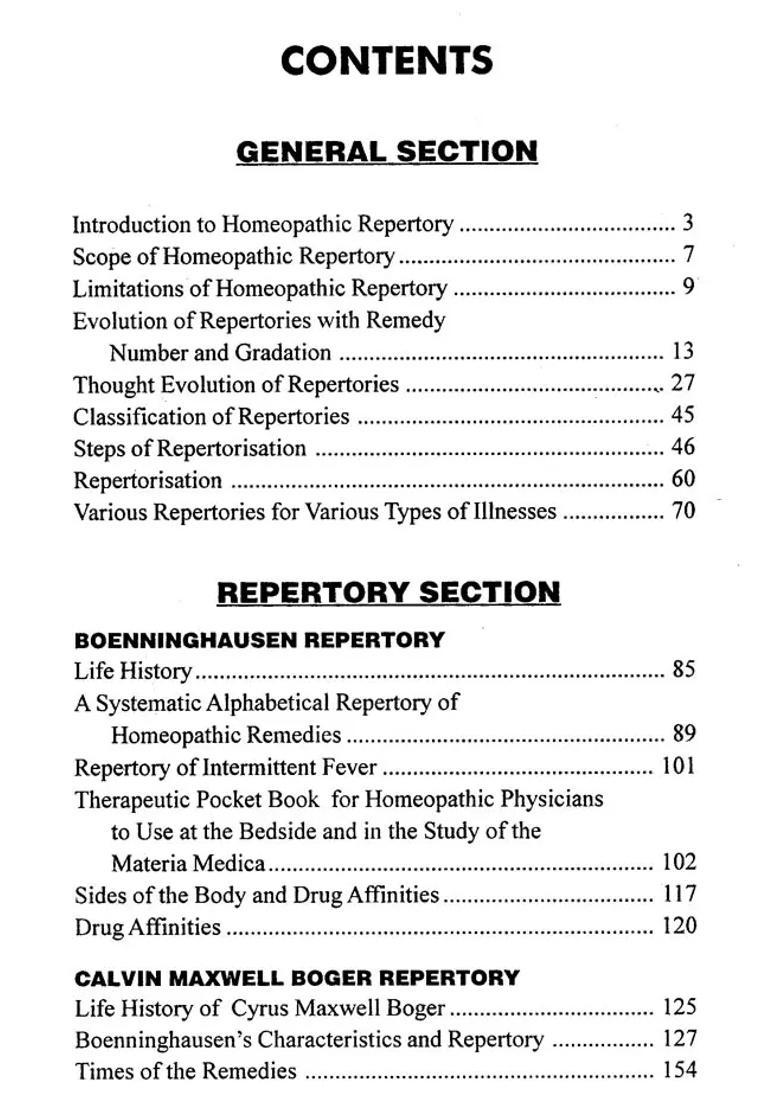 A Reference to Repertories for Homeopathic Students - Indya