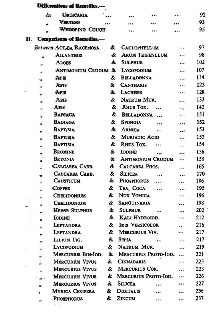 Comparative Materia Medica - Indya