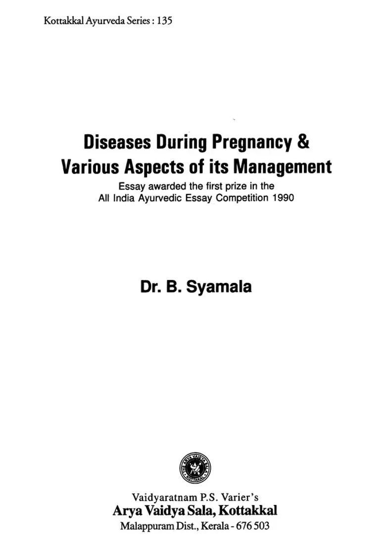 Diseases During Pregnancy Various Aspects of its Management - Indya