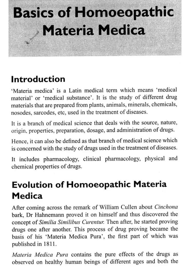 Group Study in Homeopathic Materia Medica - Indya