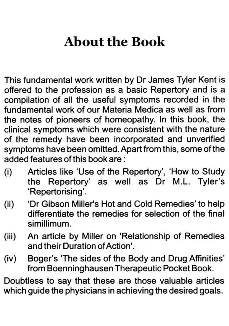 Repertory of the Homoeopoathic Materia Medica - Indya