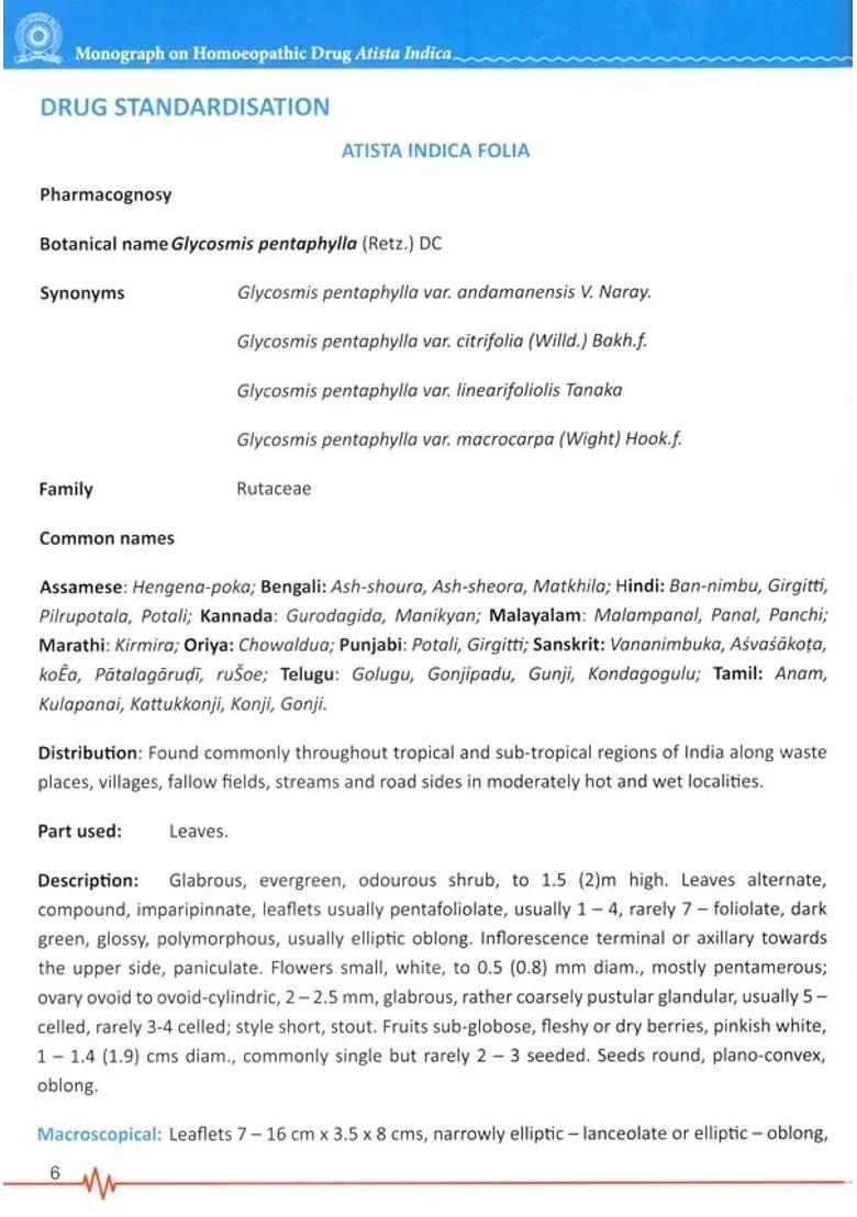 Monograph on Homoeopathic Drug Atista Indica - Indya