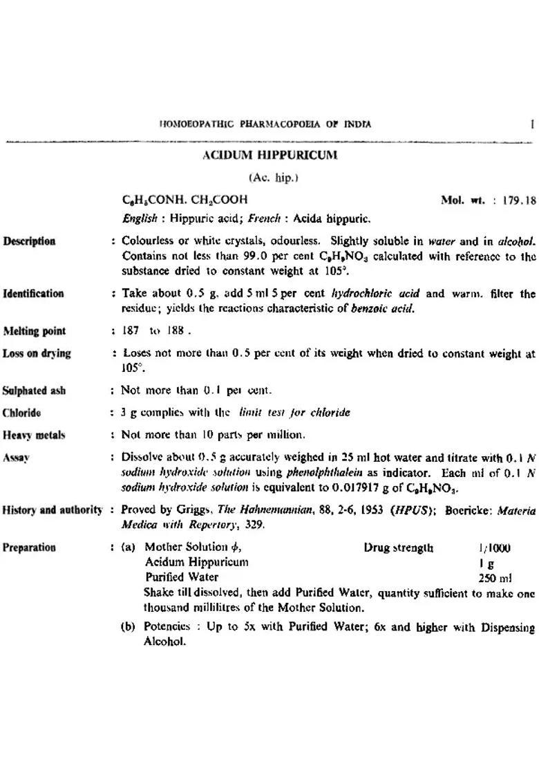 Homoeopathic Pharmacopoeia of India - (PDH-58 Vol-VI An Old and Rare Book) - Indya