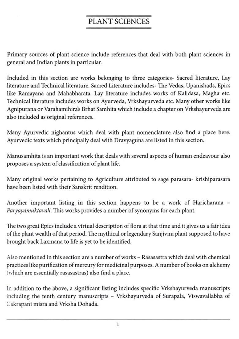 A Bibliography of Sanskrit Works in Life Sciences - Indya