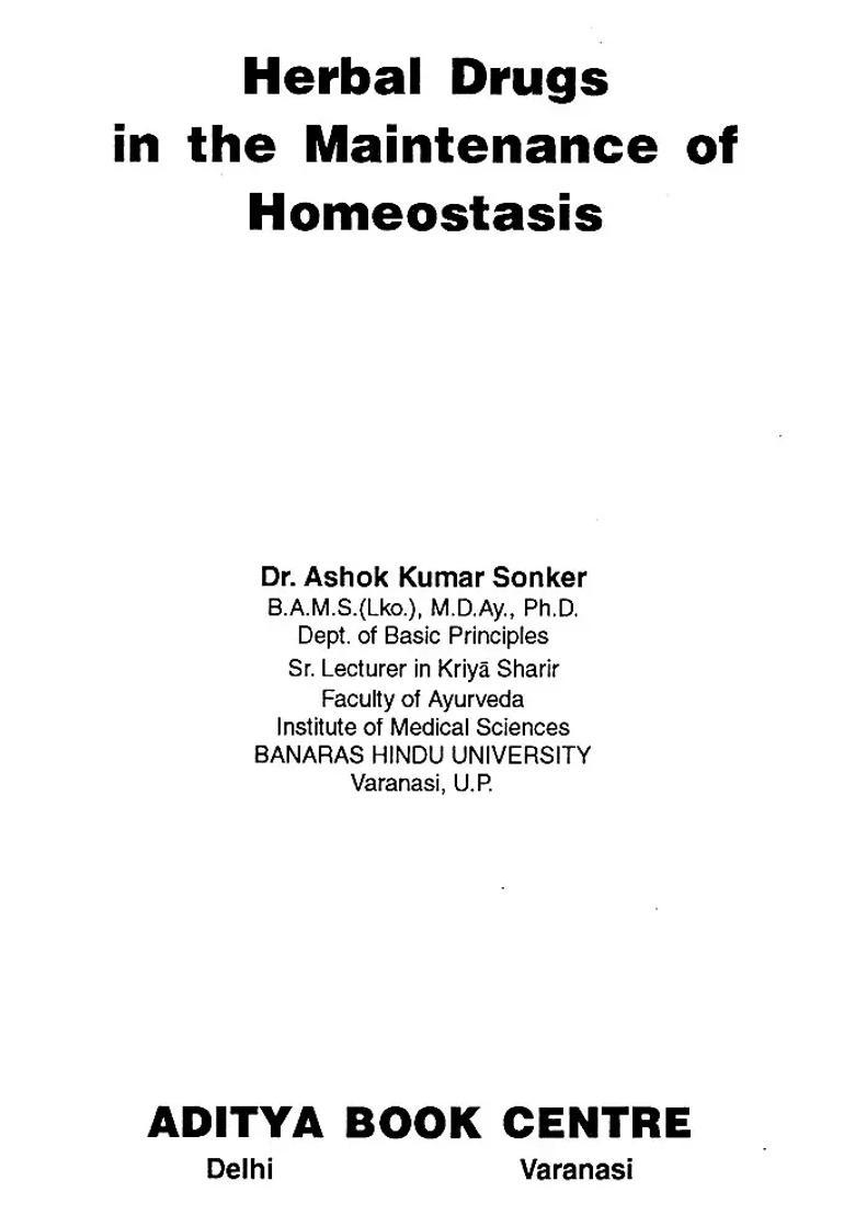 Herbal Drugs in the Maintenance of Homeostasis - Indya