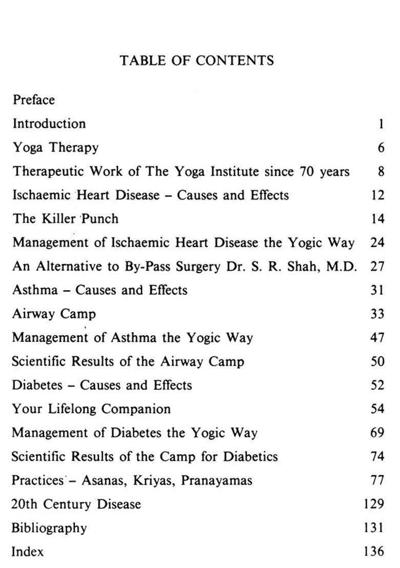 YOGA THERAPY In Asthma, Diabetes and Heart Disease (Principles, Practice, Scientific Results) - Indya