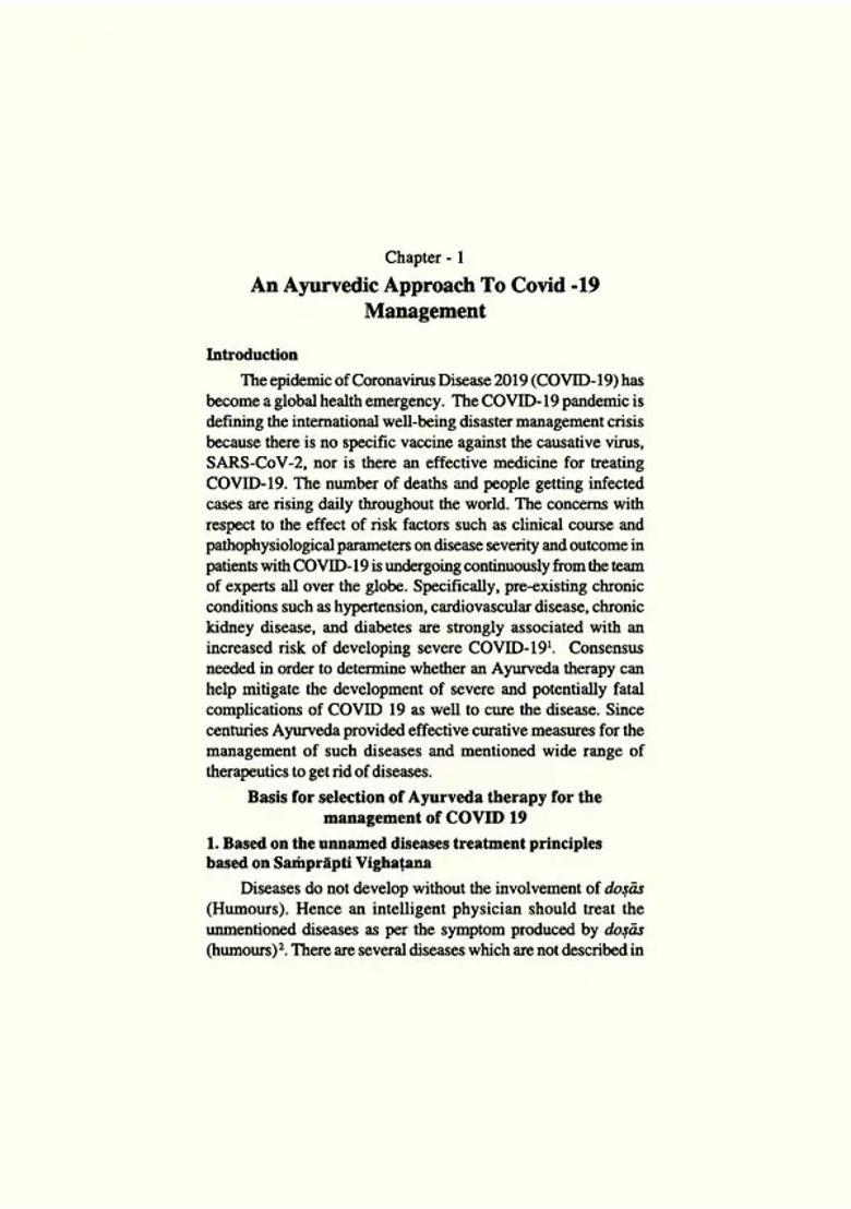 Ayurveda Microbial Infectious Diseases Including Covid 19- Vyadhikshamatwa, Early Intervention, Prevention, Scope for Research, Life Style, Food Hygiene - Indya