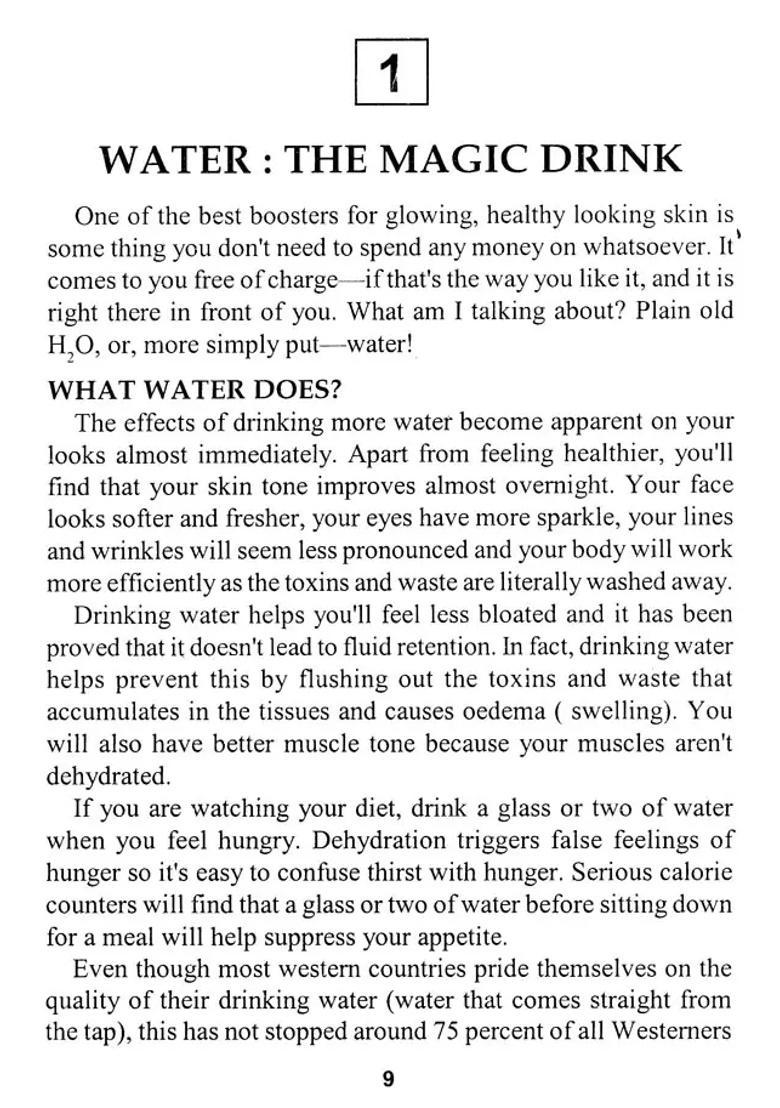 WATER For Health and Beauty A harmless therapy to help maintain Enduring Beauty - Indya