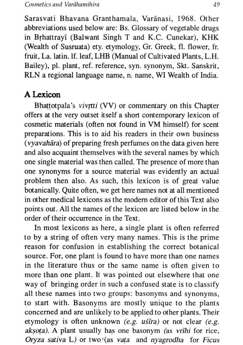 Ayurvedic Technical Studies and Herbal Cosmetics of Ancient India - Indya