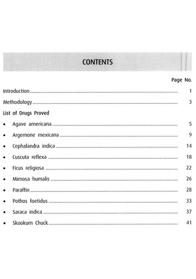 Homoeopathic Drug Provings - Indya