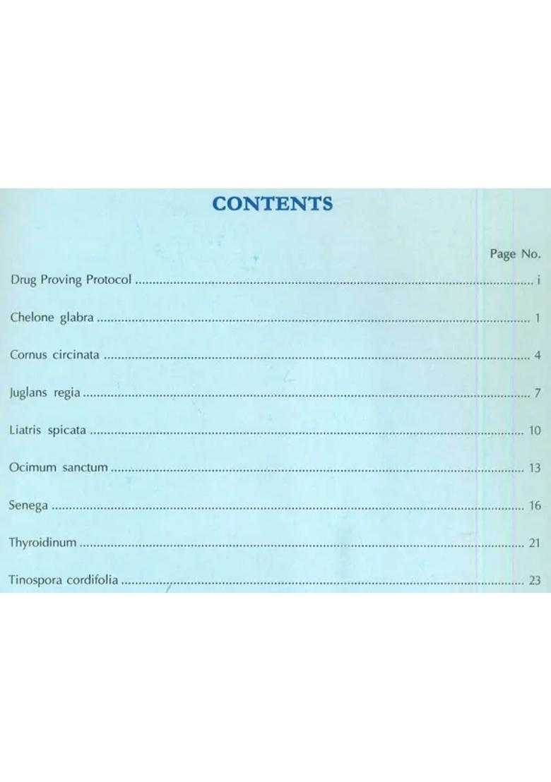 Homoeopathic Drug Provings - Indya