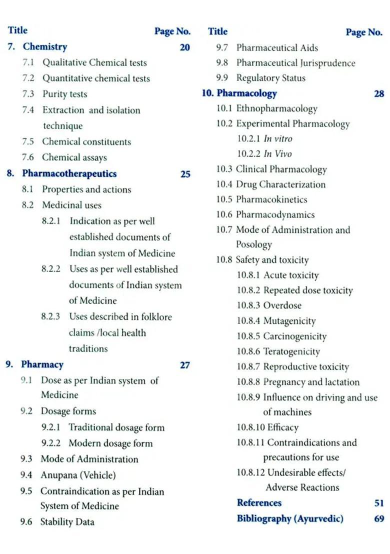 Comprehensive Technical Dossier (CTD) of Medicinal Plant Used in Ayurveda - Indya