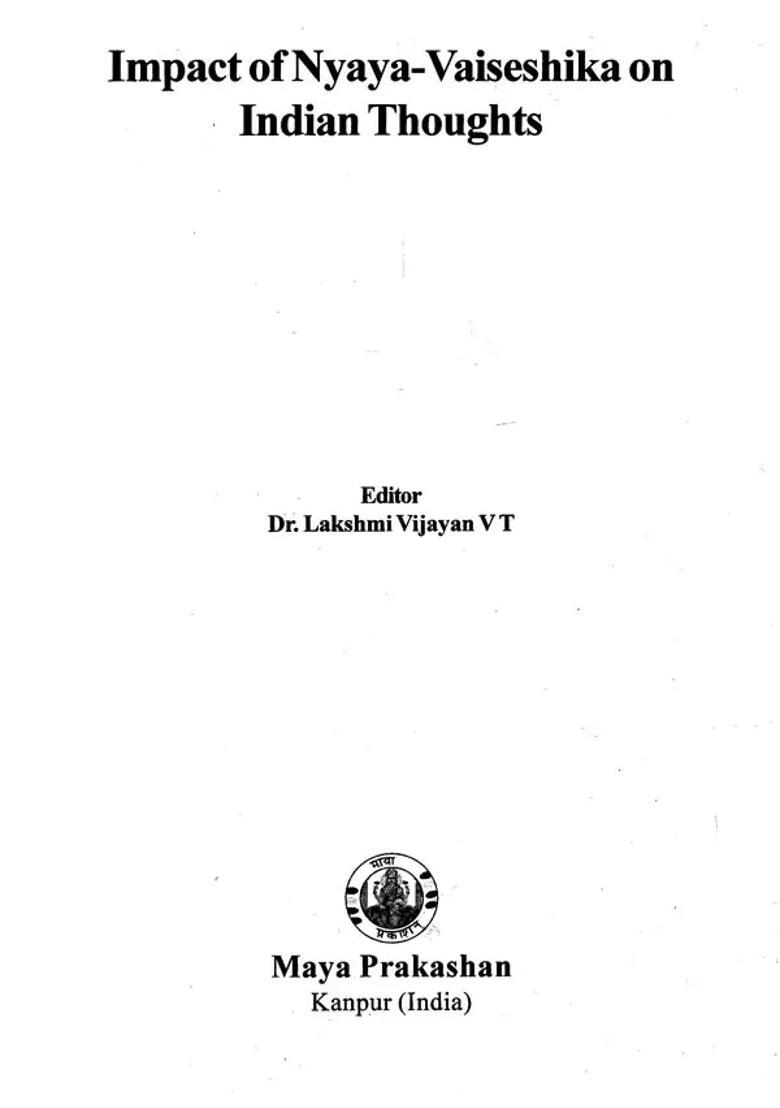 Impact of Nyaya- Vaiseshika on Indian Thoughts - Indya