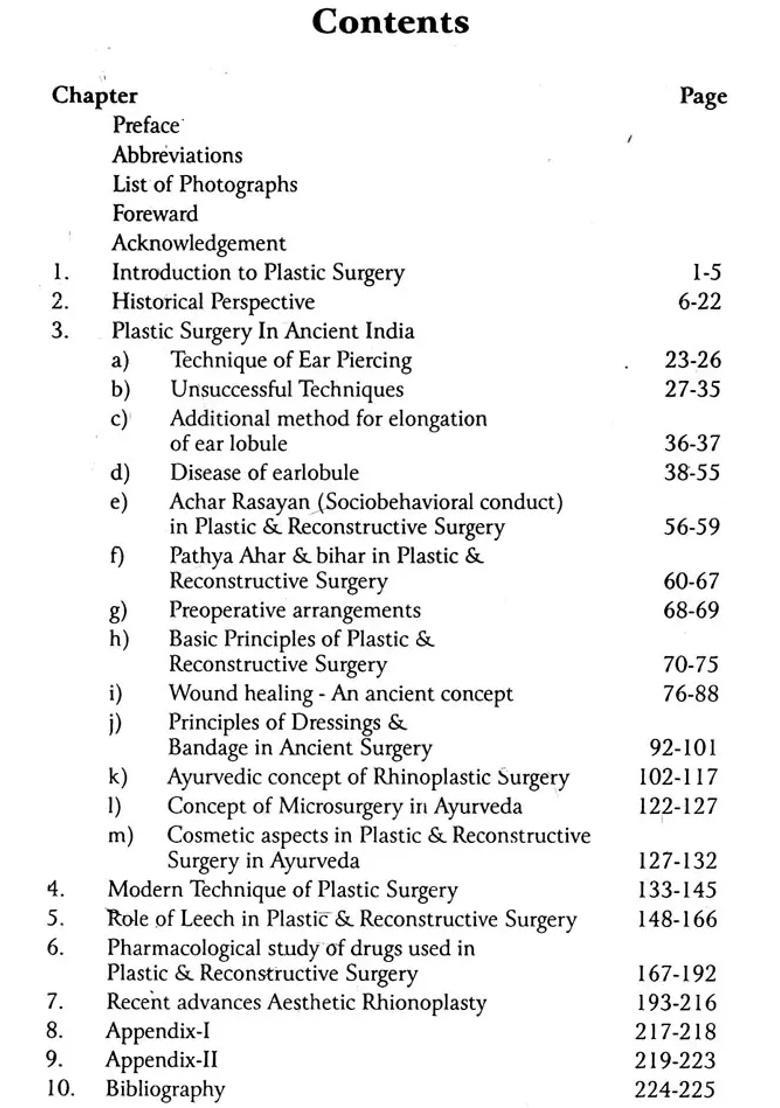 Concept of Plastic Surgery in Ayurveda - Indya