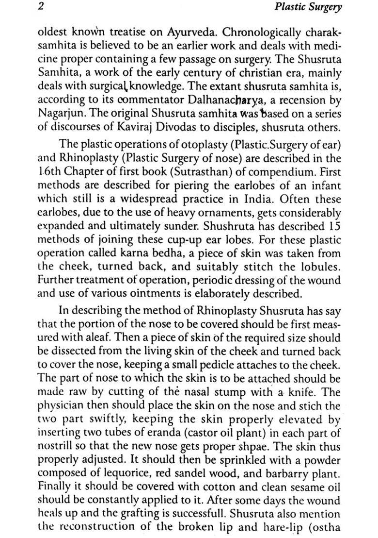 Concept of Plastic Surgery in Ayurveda - Indya