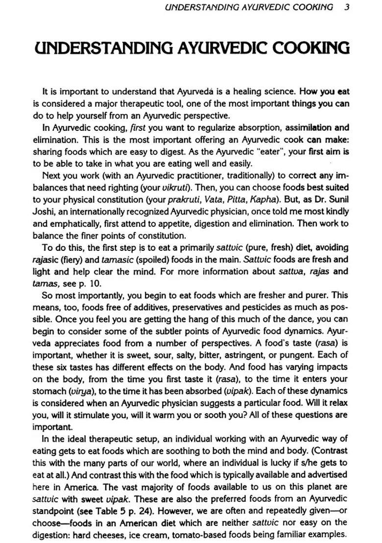 Ayurvedic Cooking for All (Familiar Food Prepared with Principles) - Indya