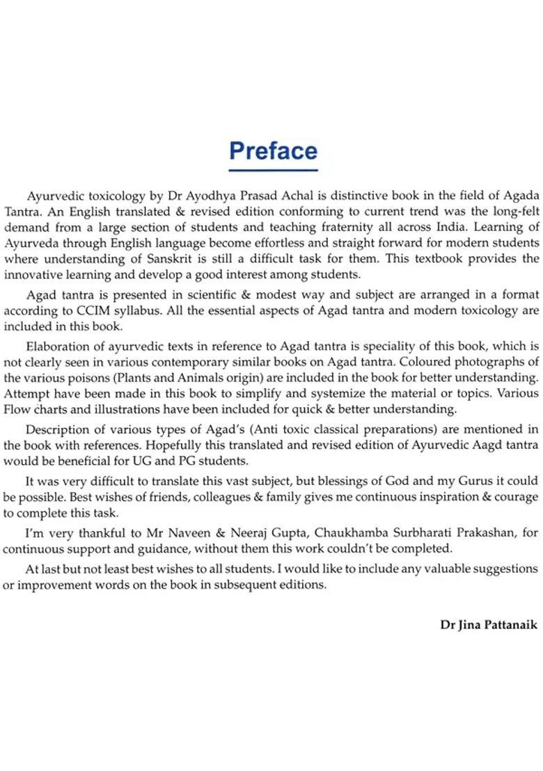 Agad Tantra - Text Book of Ayurvedic Toxicology (According to Latest CCIM Syllabus) - Indya