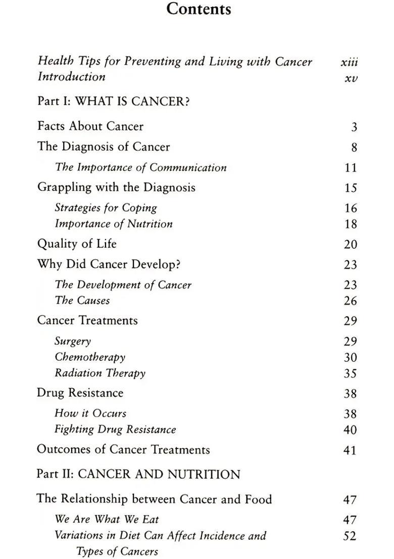 Cancer, Your Body and Diet (A Vital Journey) - Indya