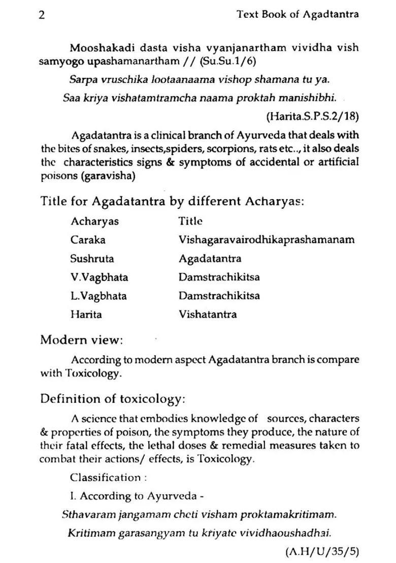 Text Book of Agada Tantra - Indya