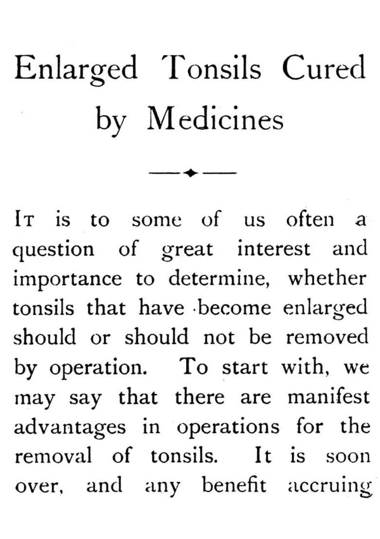 Enlarged Tonsils Cured by Homoeopathy - Indya