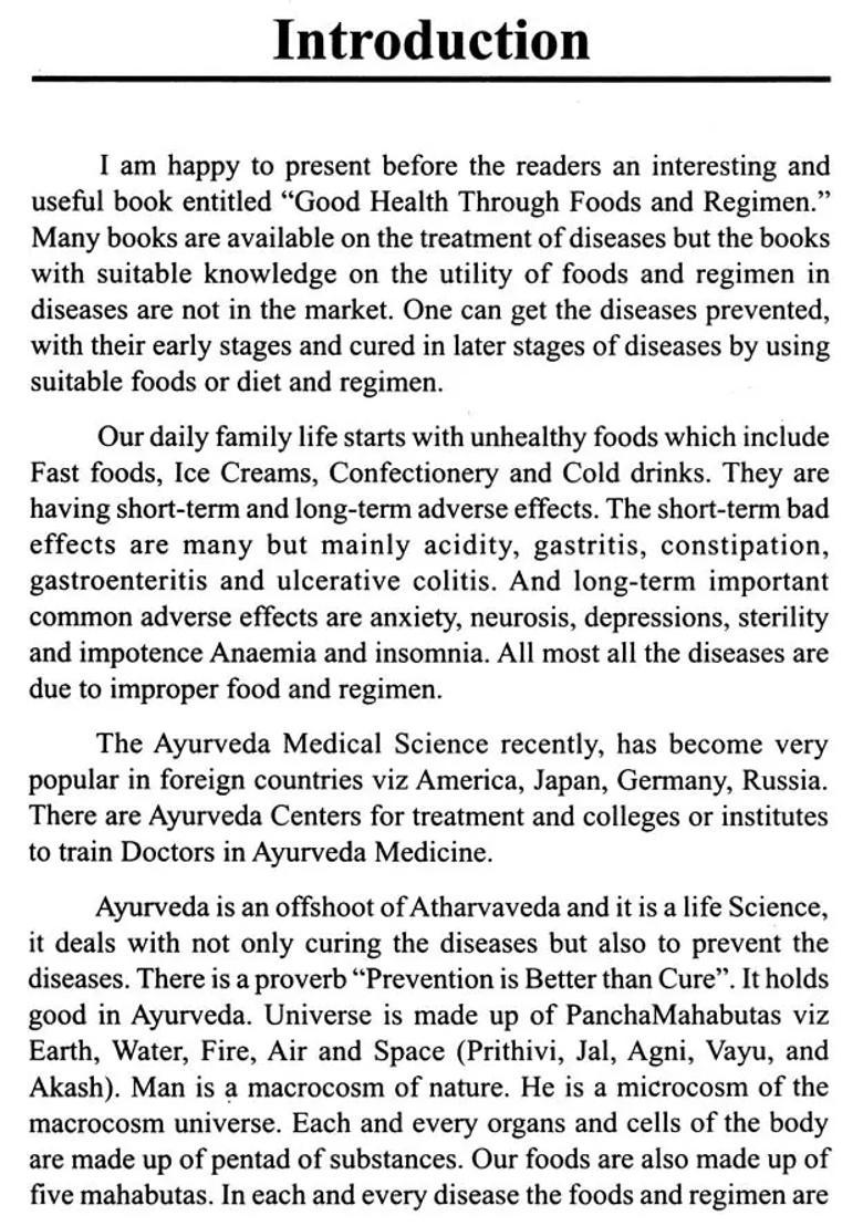 Good Health through Food Regimen - Indya