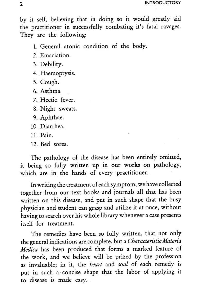 Homeopathic Therapeutics of Tuberculosis (Pulmonary Consumption) - Indya