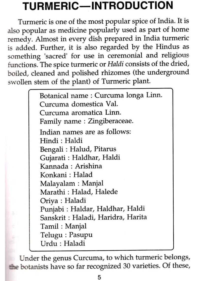 Home Remedies Turmeric A Complete Health Tonic, Blood Purifier, Ideal Skin Conditioner, Good Cure for Bronchial Diseases - Indya