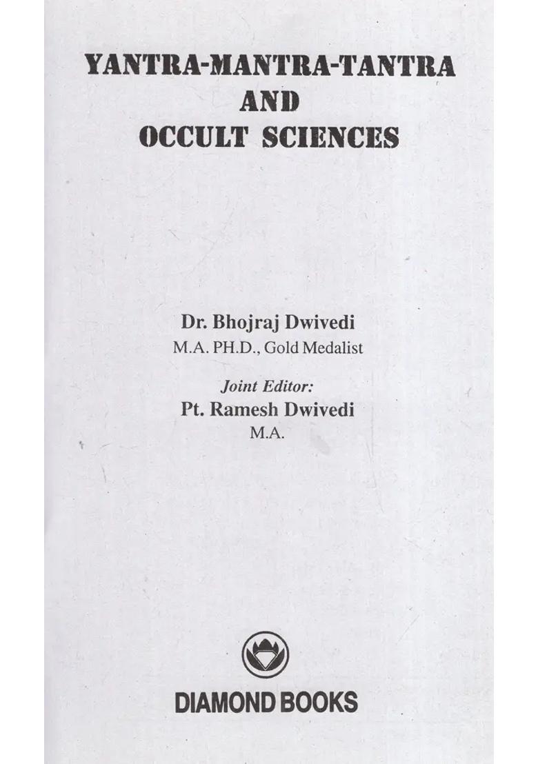 Yantra-Mantra Tantra And Occult Sciences - Indya
