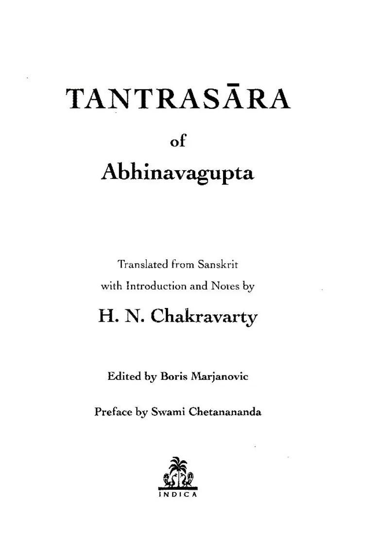 Tantrasara of Abhinavagupta - Indya