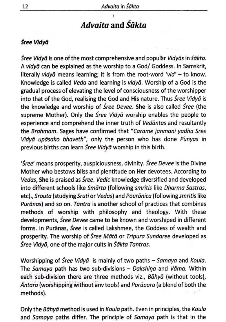 Advaita in Sakta - Indya