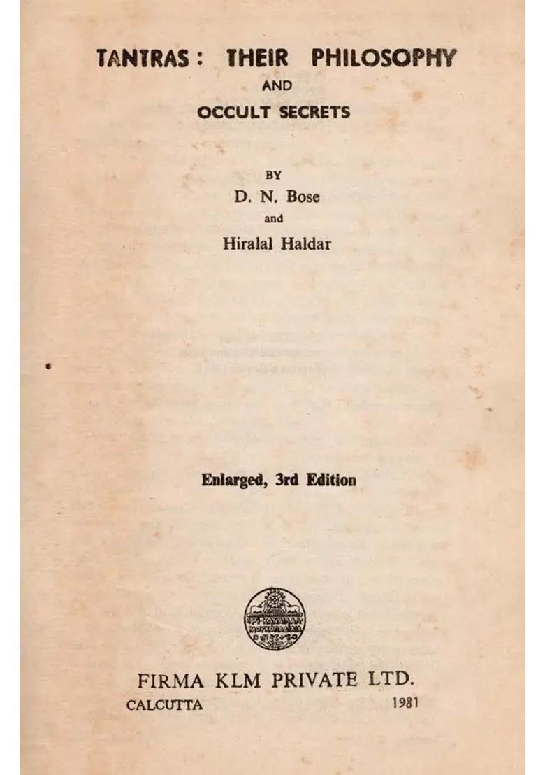 Tantras Their Philosophy and Secrets (An Old Rare Book) - Indya