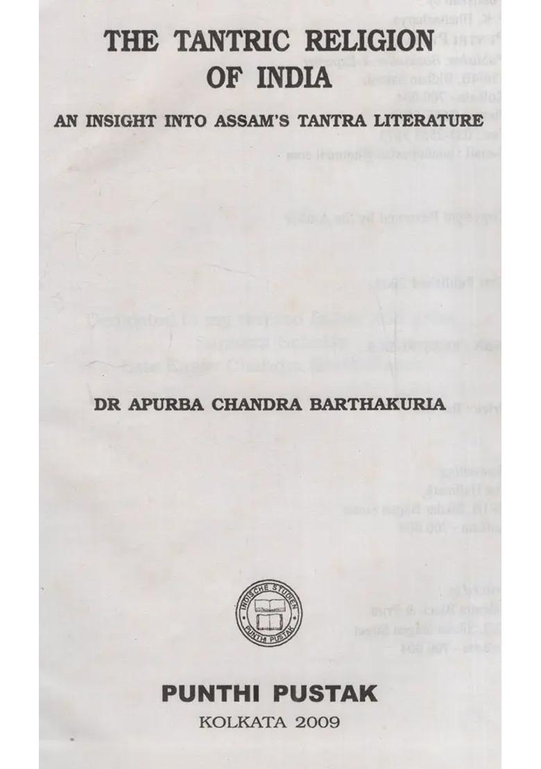The Tantric Religion of India An Insight into Assams Tantra Literature - Indya