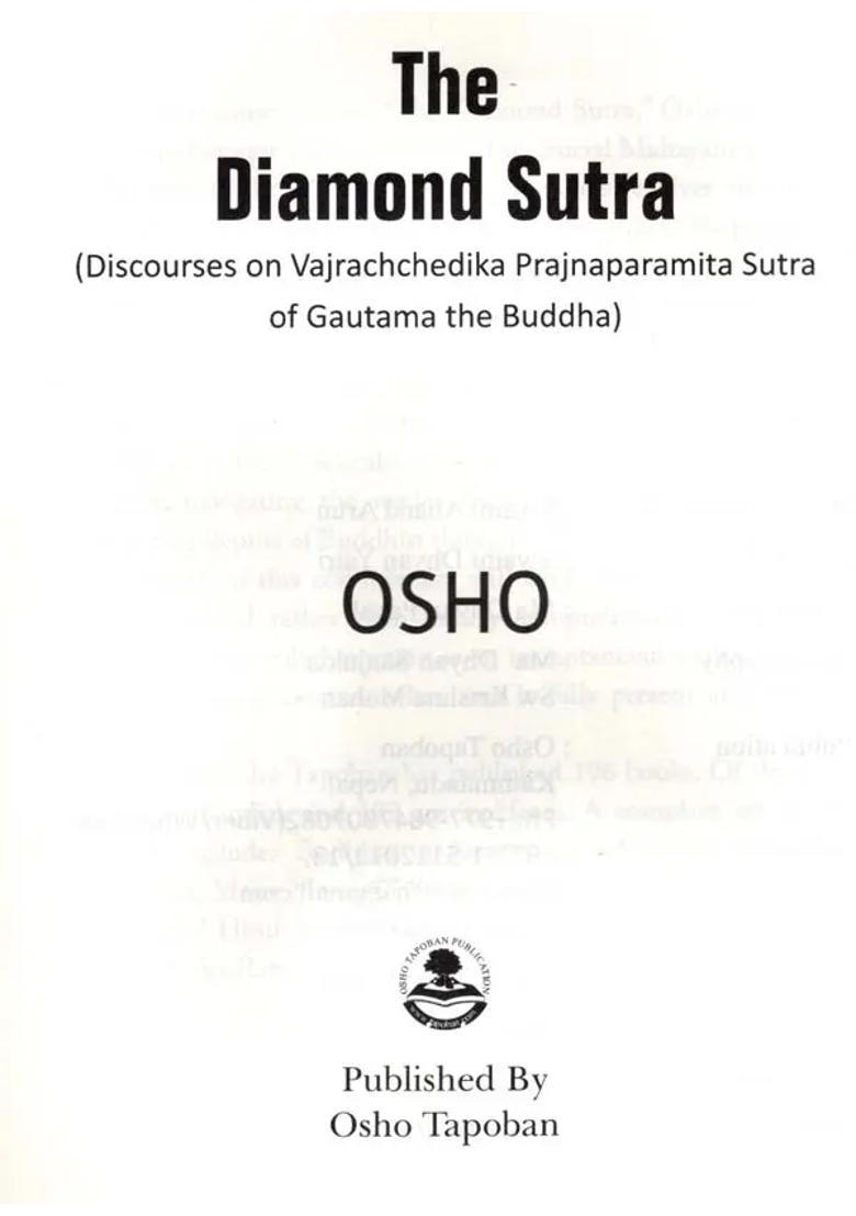 The Diamond Sutra- Discourses on Vajrachchedika Prajnaparamita Sutra of Gautama Buddha - Indya