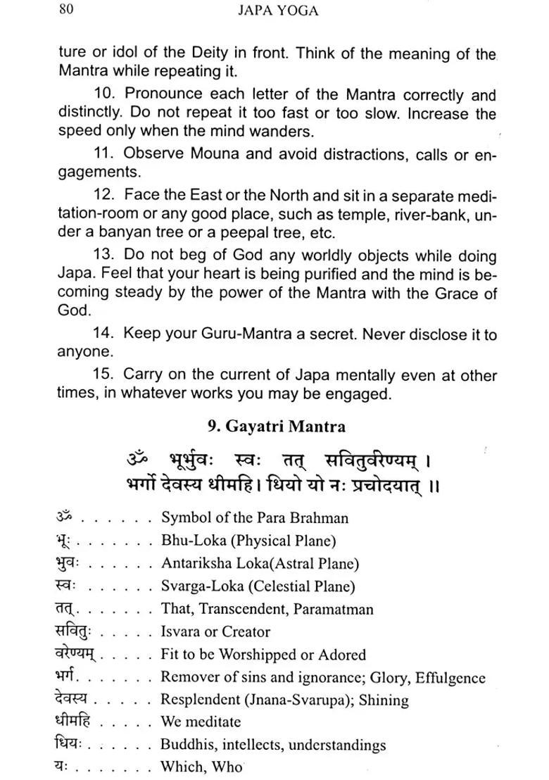 Japa Yoga A comprehensive treatise on Mantra -Sastra - Indya