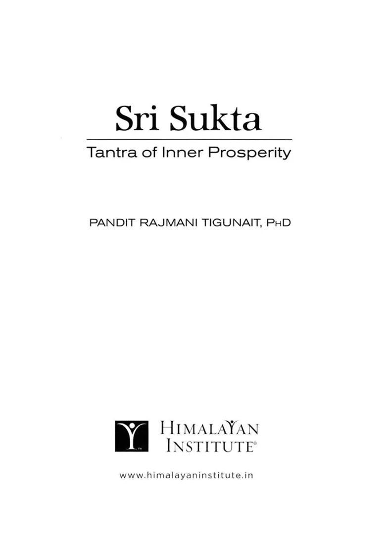 Sri Sukta Tantra of Inner Prosperity - Indya