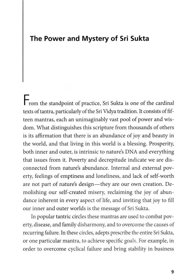 Sri Sukta Tantra of Inner Prosperity - Indya