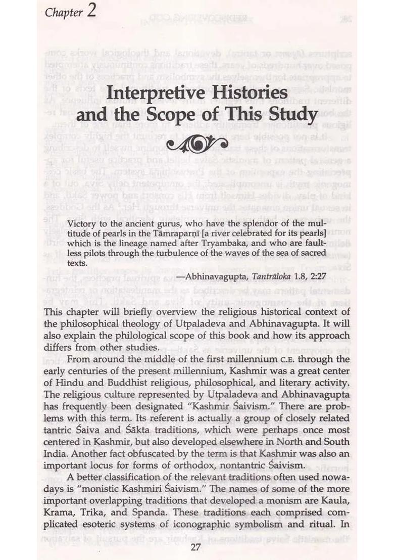 Rediscovering God with Transcendental Argument - A Contemporary Interpretation of Monistic Kashmiri Saiva Philosophy - Indya