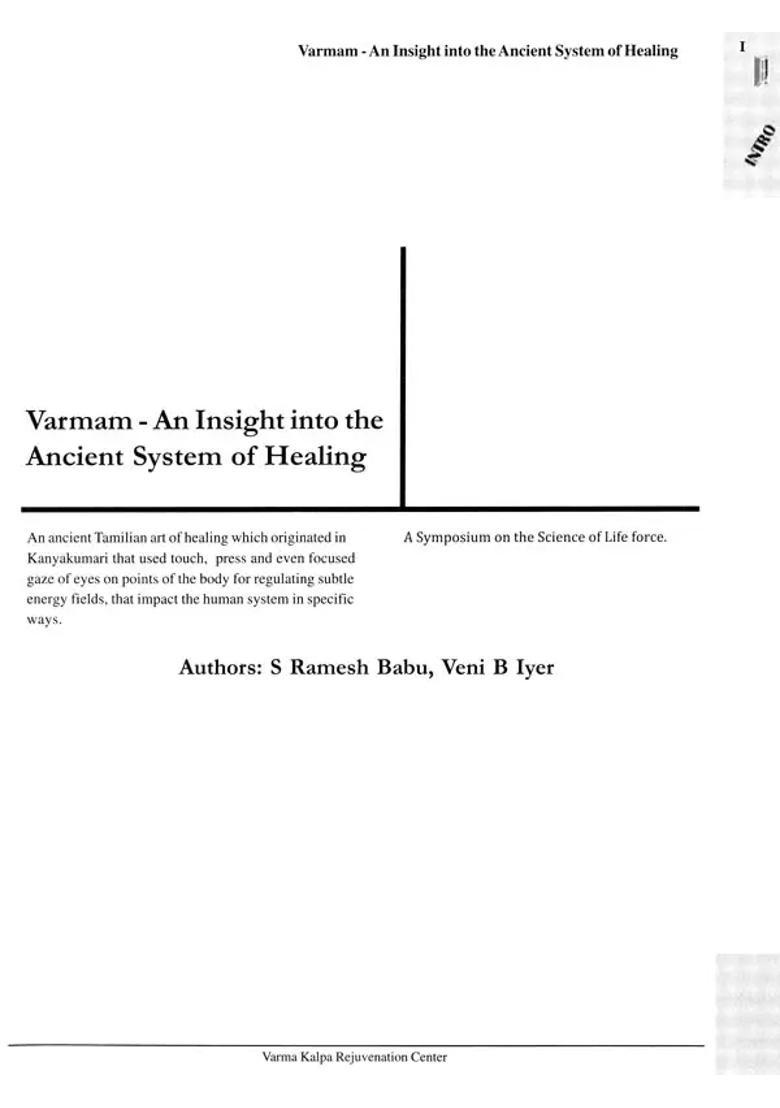 Varmam- An Insight Into The Ancient System of Healing (A Symposium on Science Life Force) Set 2 Volumes - Indya
