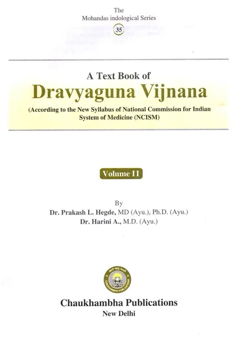 A Text Book of Dravyaguna Vijnana (Vol - II) - Indya