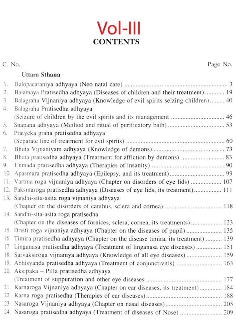 Astanga Samgraha - Text with English Translation, Notes, Index and Sloka in 3 Volumes (An Old Rare Book) - Indya