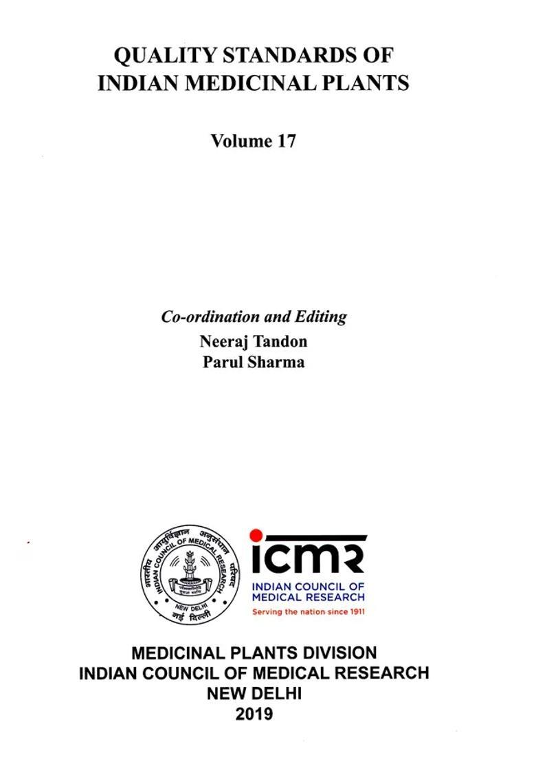 Quality Standards of Indian Medicinal Plants Volume- 17 - Indya