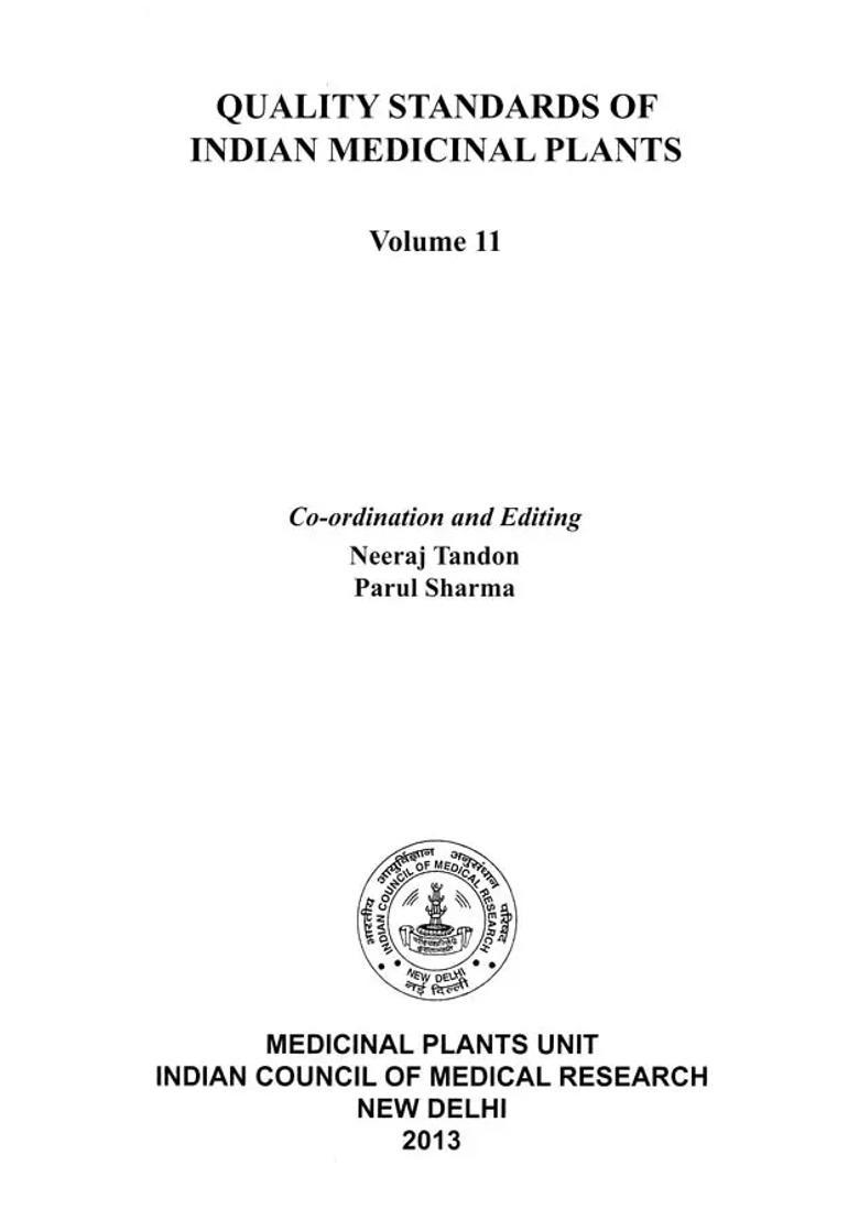 Quality Standards of Indian Medicinal Plants Volume- 11 - Indya