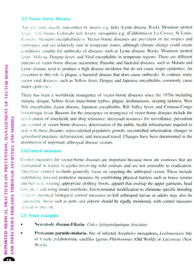 Reported Medical Practices on Prevention, Management of Vector Borne and Infectious Diseases Through Ayurveda Siddha - A Technical Report - Indya
